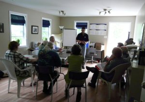 Guides taking First Aid Course at Indian Brook